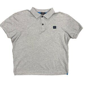 Paul & Shark Polo Shirt Made in Italy Cotton Grey Short Sleeve Medium